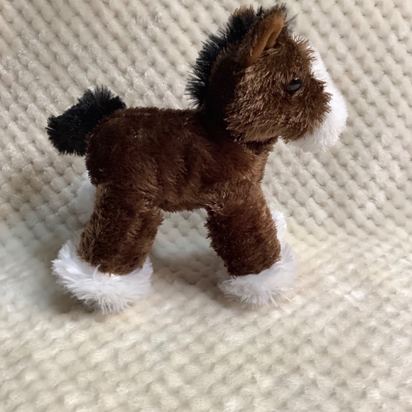 Aurora Mini Flopsie Clydesdale Brown and White Horse 8 Inch Plush 🐴 - Picture 2 of 7
